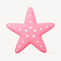 3D starfish collage element, design psd