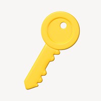 3D key clipart, housing symbol psd