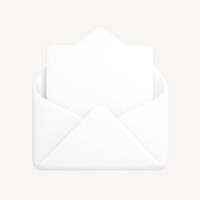 Envelope, email 3D icon sticker psd