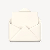 Envelope, email 3D icon sticker psd