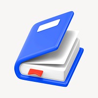 Book, education 3D icon sticker psd