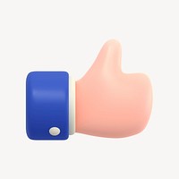 Thumbs up 3D icon sticker psd