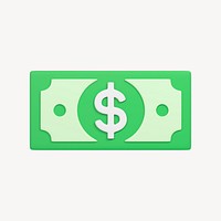 Money icon, 3D rendering illustration psd