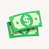 Money icon, 3D rendering illustration psd