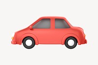 Car icon, 3D rendering illustration