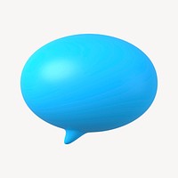 Speech bubble icon, 3D rendering illustration psd