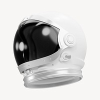 3D astronaut helmet mockup, white design psd