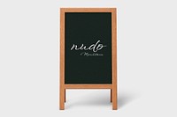 Foldable a-frame sign mockup psd