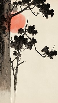 Vintage Japanese forest mobile wallpaper