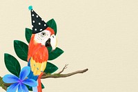 Cute macaw background, animal illustration