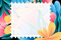 Colorful tropical frame background, botanical illustration