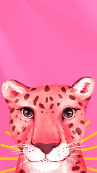 Pink cheetah iPhone wallpaper