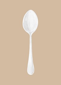 Spoon, realistic cutlery illustration psd