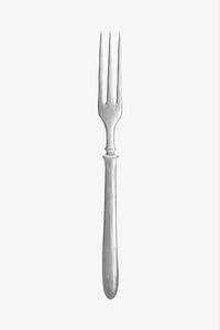 Silver grill fork, kitchenware illustration