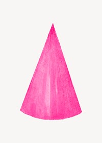 Pink party hat collage element