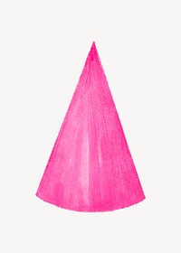 Pink party hat collage element psd