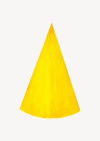 Yellow party hat collage element