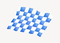 Blue checkered pattern paper, realistic illustration