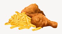 Fried chicken desktop wallpaper, fries fast food illustration