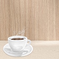 Coffee aesthetic background, wooden texture design