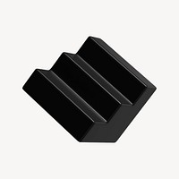 3D black stairs, podium