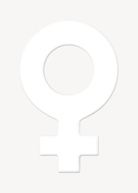 Female gender symbol 3D clipart illustration 