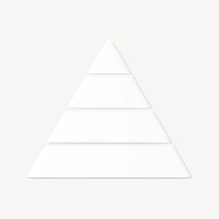 3D white hierarchy, triangle shape