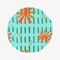 Abstract pattern circle badge 