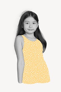 Girl in swimsuit, kids Summer apparel