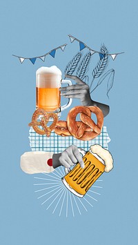 Oktoberfest celebration iPhone wallpaper remix