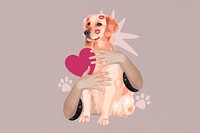 Dog lover background, animal remix