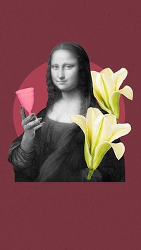 Mona Lisa iPhone wallpaper, women's health, Da Vinci's famous painting, remixed by rawpixel