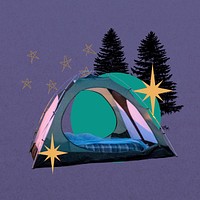 Camping tent, creative travel remix