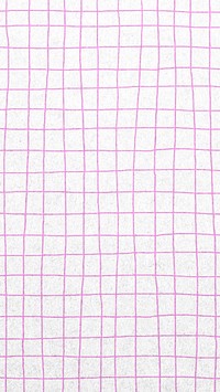 Pink grid pattern mobile wallpaper, cute line art design