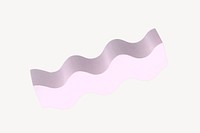 3D pastel pink squiggle shape illustration