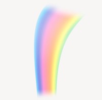 3D rainbow, iridescent clipart psd