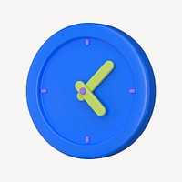 Blue clock 3D business icon