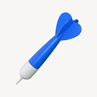 Blue 3D dart clipart psd