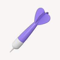 Purple 3D dart graphic