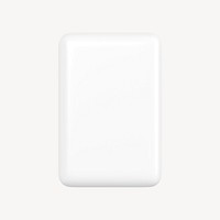 White bar shape 3D rendered graphic psd