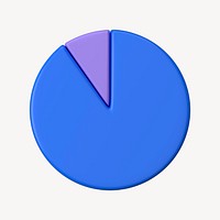 Blue pie chart business graph clipart