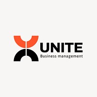 Unite business management logo template vector