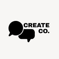 Speech bubble business logo template vector