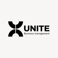 Unite business management logo template vector