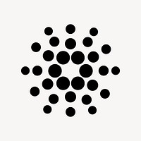 Black dotted shapes logo element vector
