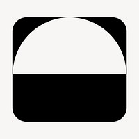Geometric black business logo element clipart vector