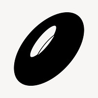 Black tor, geometric ring shape clipart vector