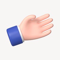 Businessman's palm hand, 3D illustration in aerial view psd