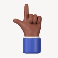 Finger-pointing hand gesture, 3D business illustration psd