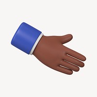 Businessman extending hand to shake, business etiquette in 3D psd